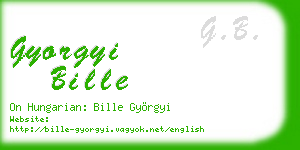gyorgyi bille business card